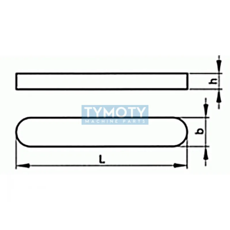 Pero tesné DIN 6885 A 12x8x36