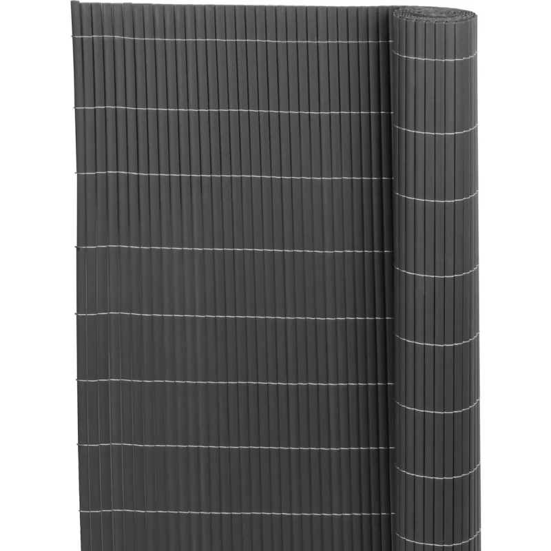 Umelý bambusový plot PVC 1000 mm, antracit, 3 m, UV ochrana