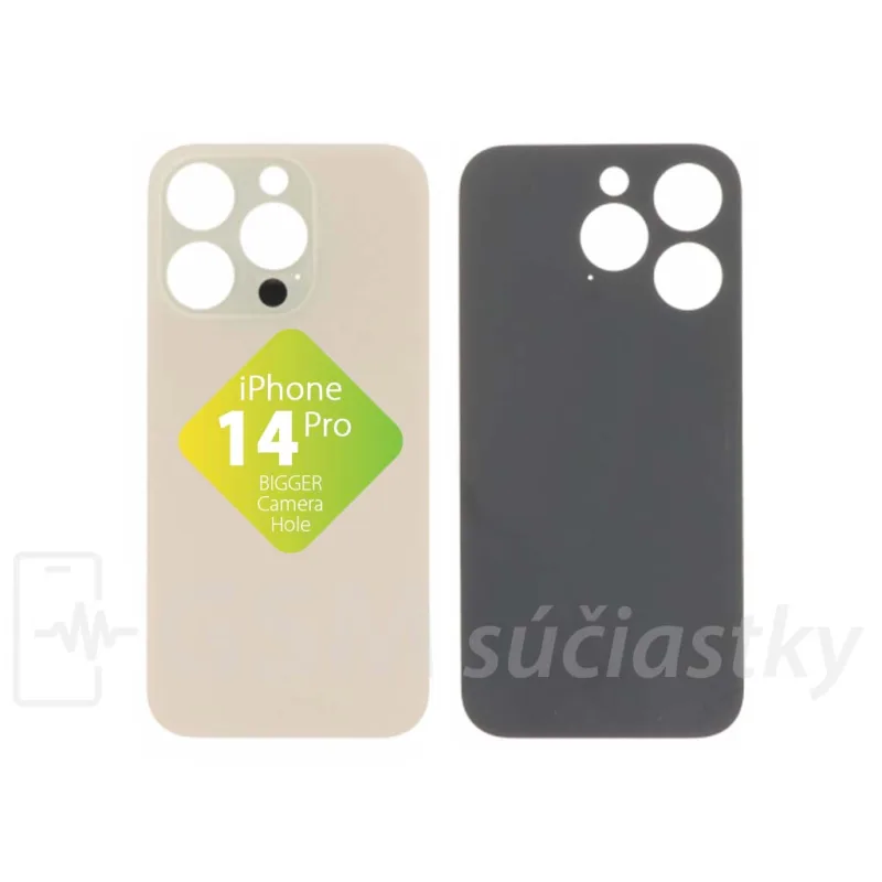iPhone 14 Pro - Zadné sklo housingu Zlaté