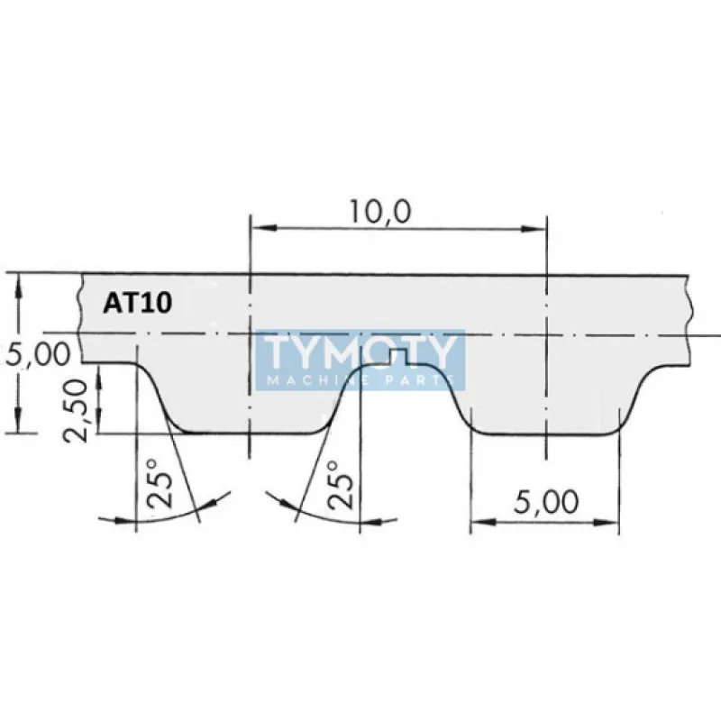 Remeň ozubený AT10 1000 10 optibelt Alpha Torque