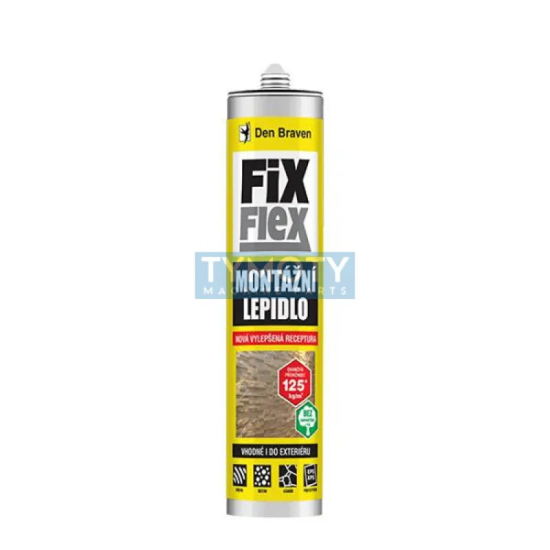 Den Braven Montážne lepidlo FIX FLEX - 280 ml biela, kartuša _50408FF