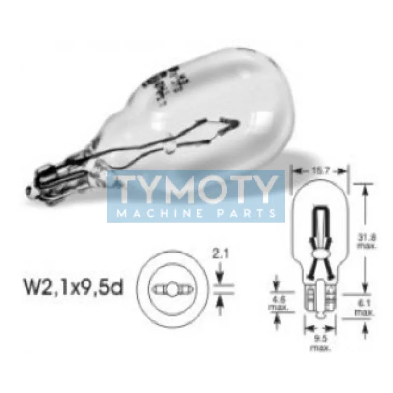 Žiarovka Elta 12V 18W W2, 1x9, 5d celosklo oranžová
