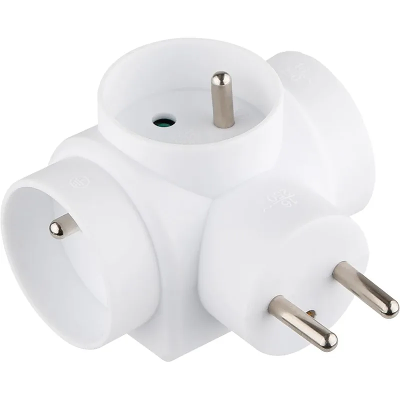 Zásuvka Strend Pro, rozbočovacia, biela, 3x 16 A