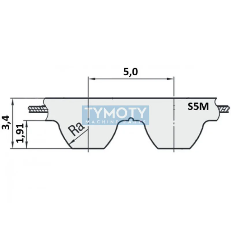 Remeň ozubený 390 S5M 90 optibelt STD