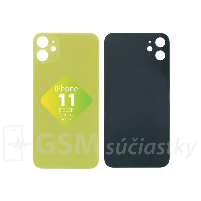 iPhone 11 - Zadné sklo housingu Žlté