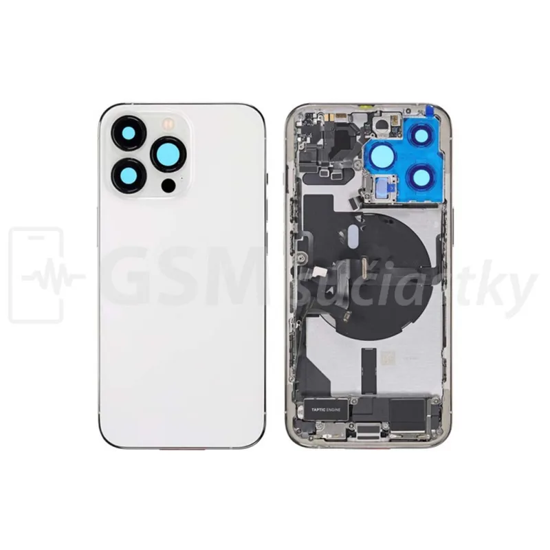 iPhone 13 Pro - Zadný Housing s Malými Dielmi - Biely