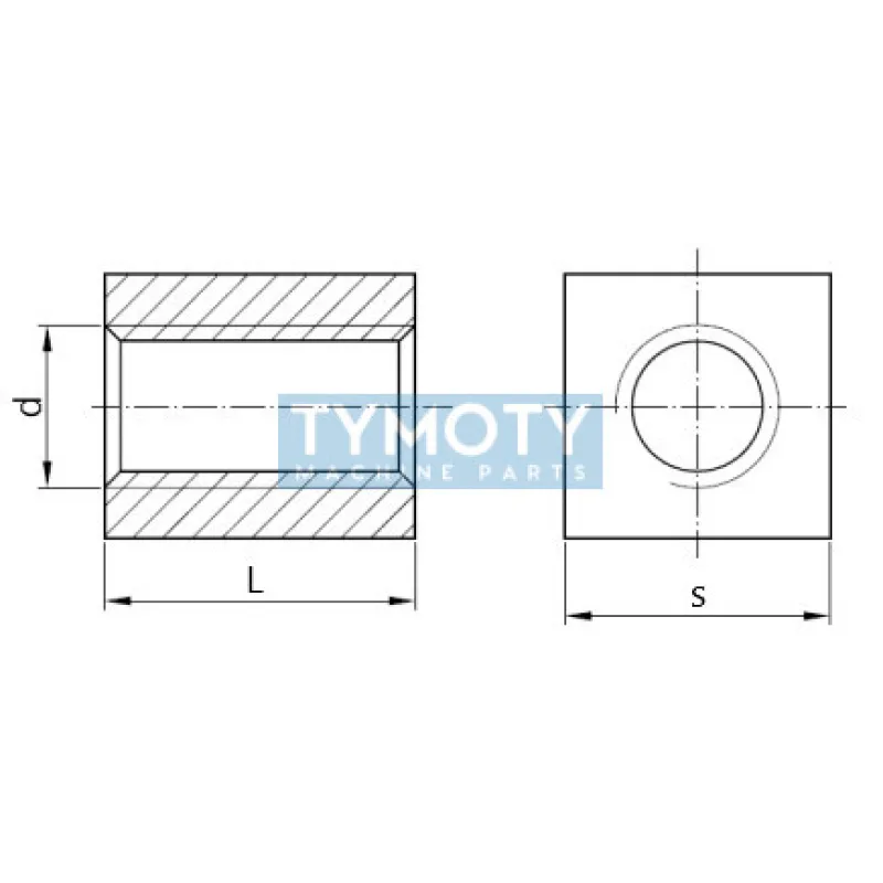 Matica trapézová štvorhranná DIN 103 Tr18x4 bronz
