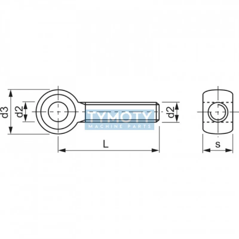 Skrutka s okom celý závit DIN 444LB M24x100 pozink