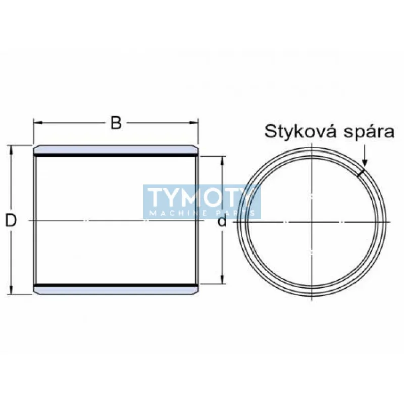 CN KU 2230 puzdro klzné, oceľ-PTFE