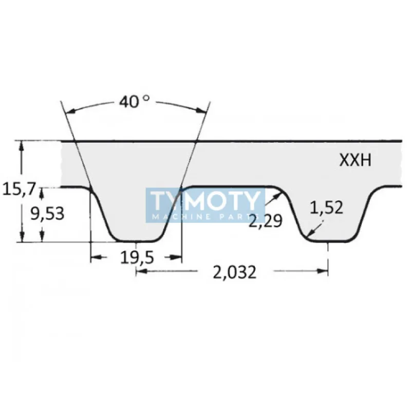 Remeň ozubený 1400 XXH 200 (50,80 mm) optibelt ZR