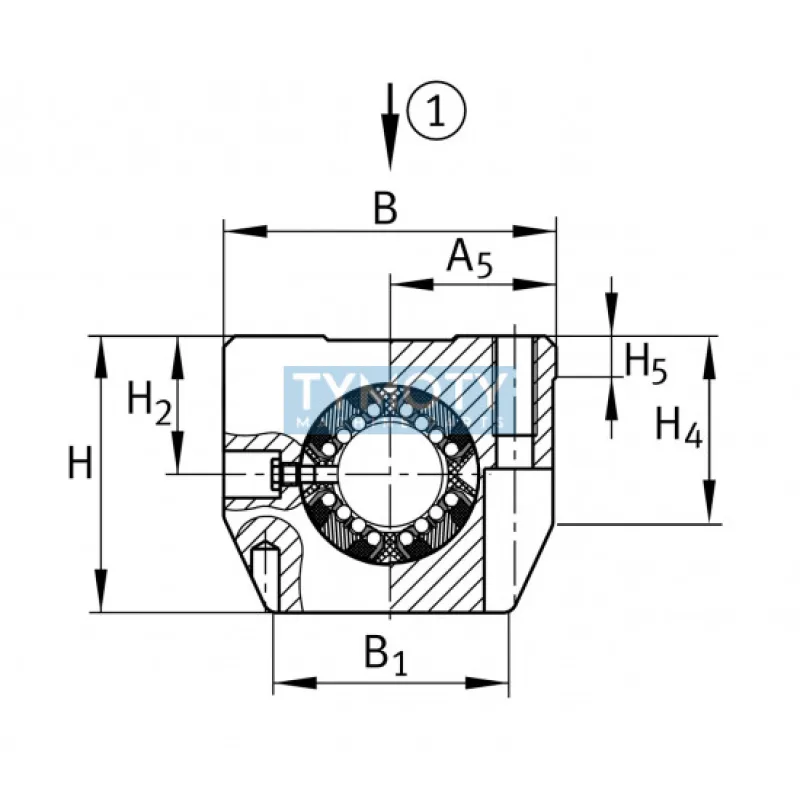 INA KTSG 30 PP-AS lineárne guľkové ložisko