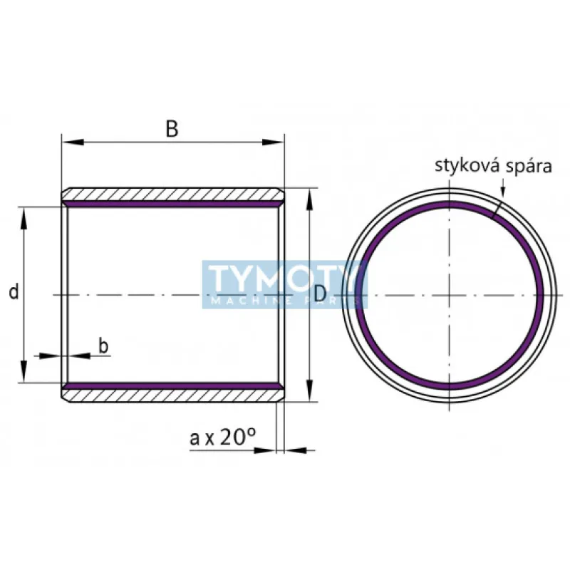 INA EGB 1225-E40-Z puzdro klzné, oceľ-PTFE