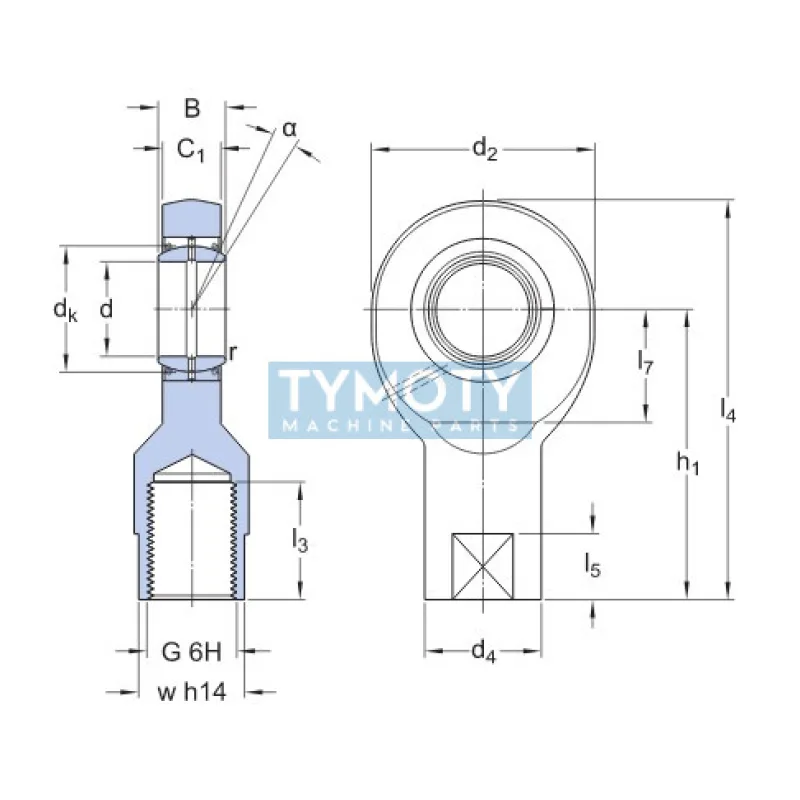 SKF SI 20 ES-2RS kĺbová hlavica