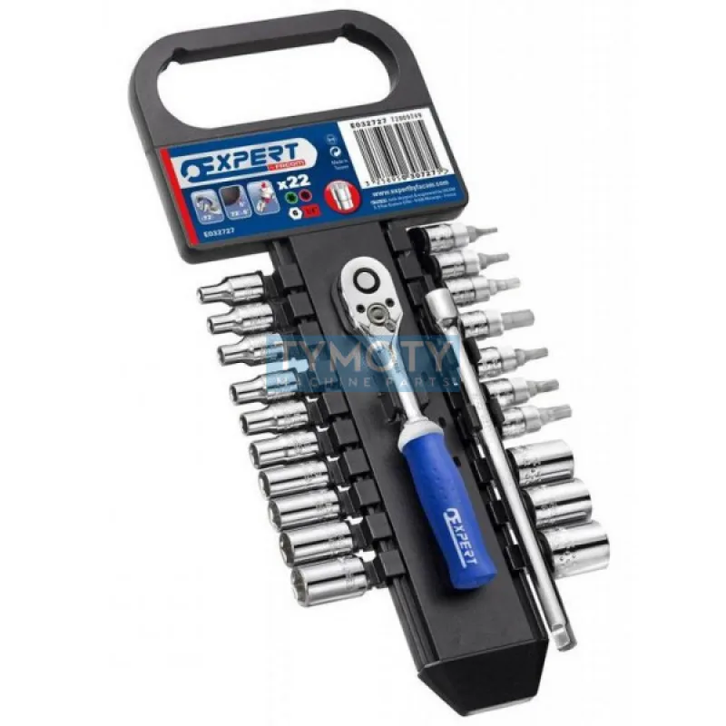 1/4" Sada hlavíc na lište, 22dielna, EXPERT E030727 - SNL 22-4R
