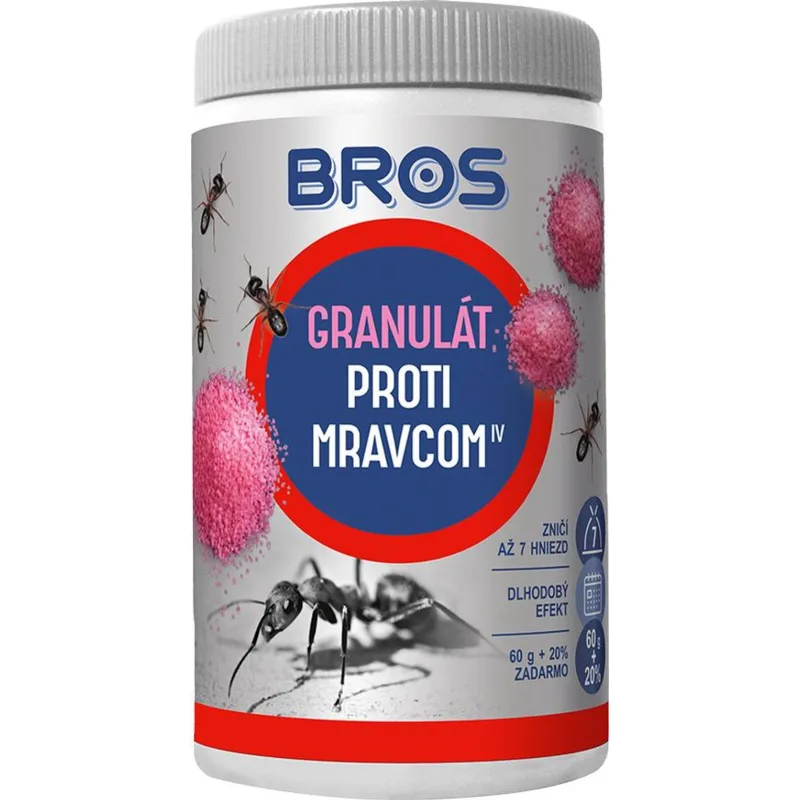 Granulát proti mravcom Bros, 60g + 20% grátis