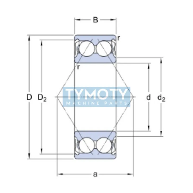 SKF 3206 A-2ZTN9/MT33 guľkové ložisko s kosouhlým stykom