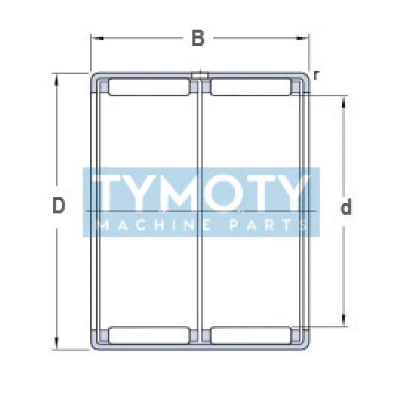 SKF HK 3038 ihlové ložisko s lisovaným puzdrom