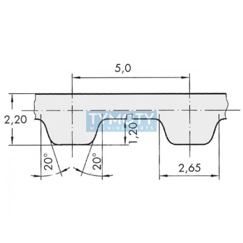 Remeň ozubený T5 270 12 optibelt Alpha Torque