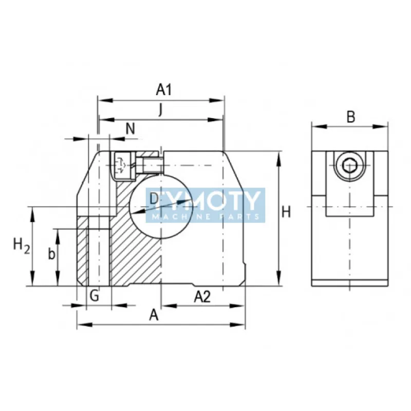 INA GWH 08-B opora vodiacej tyče