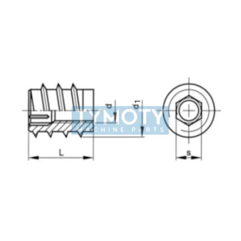 Matica závrtná kužeľová - inbus M8x20 pozink