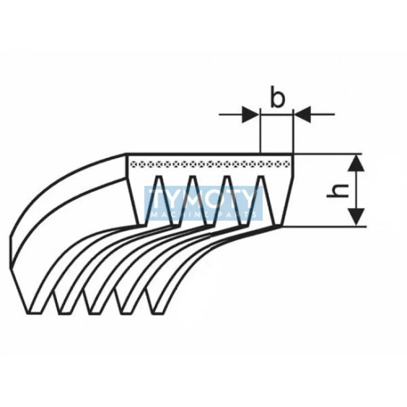 Remeň viacklinový 5 PJ 305 (120-J) Hutchinson Poly-V