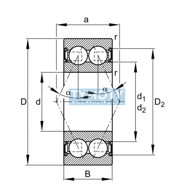 INA 3006-2RS guľkové ložisko s kosouhlým stykom