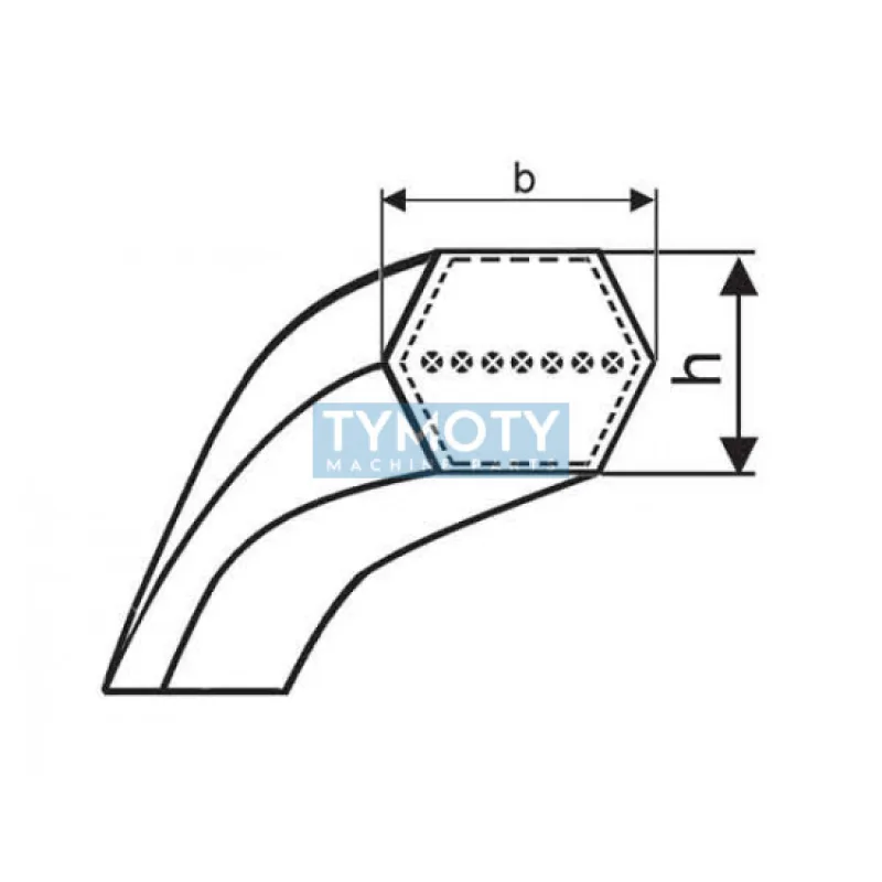 Klinový remeň obojstranný HBB 2770 Lw BB 107" Goodyear Hex