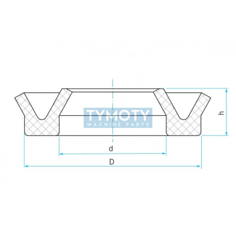 Manžeta na piest 105x125x15 AU90 PN 029274.2 Rubena