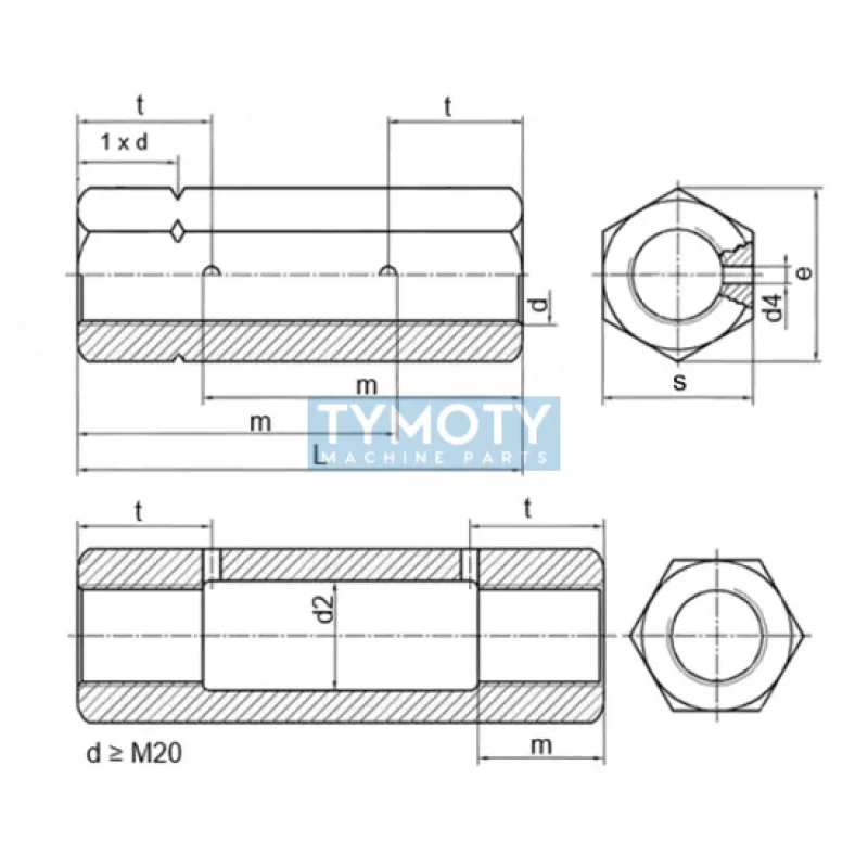 Matica pre napínače šesťhranná DIN 1479 M10 pozink