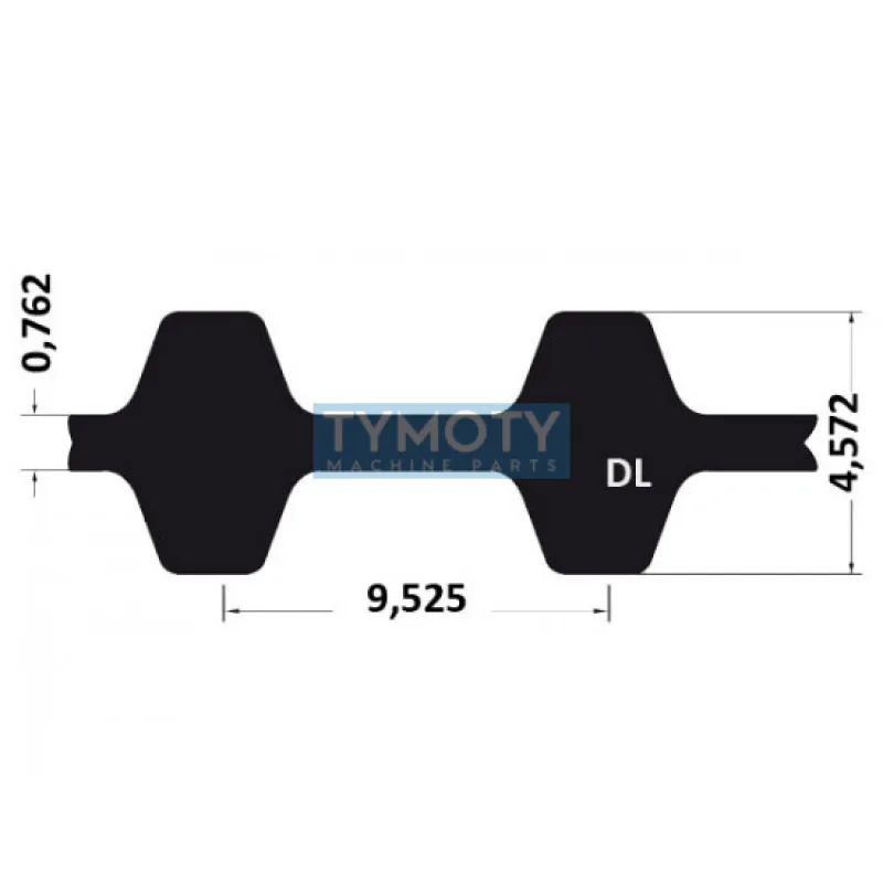 Remeň ozubený 322 DL 075 (19,05 mm) optibelt ZR