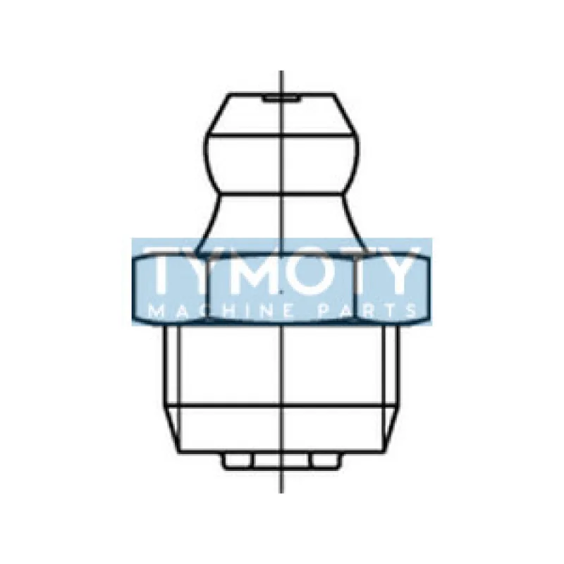 Mazacia hlavica guľová priama H1 M10x1 kužeľ nerez A2