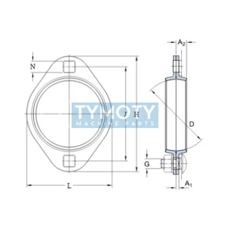 SKF PFT 80 oválne plechové ložiskové teleso