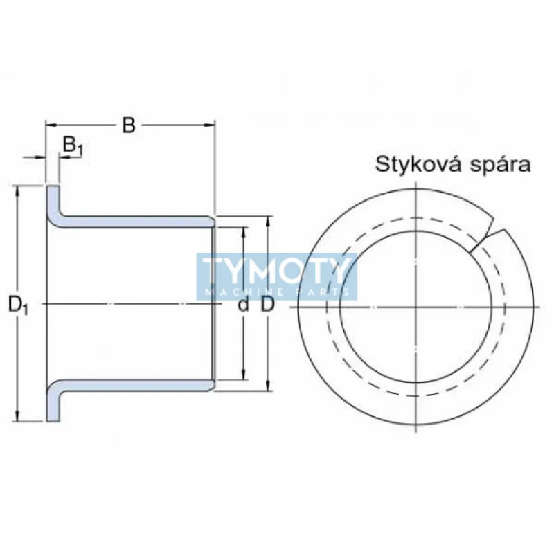 SKF PRMF 455045 puzdro klzné prírubové, zvinutý bronzový pás