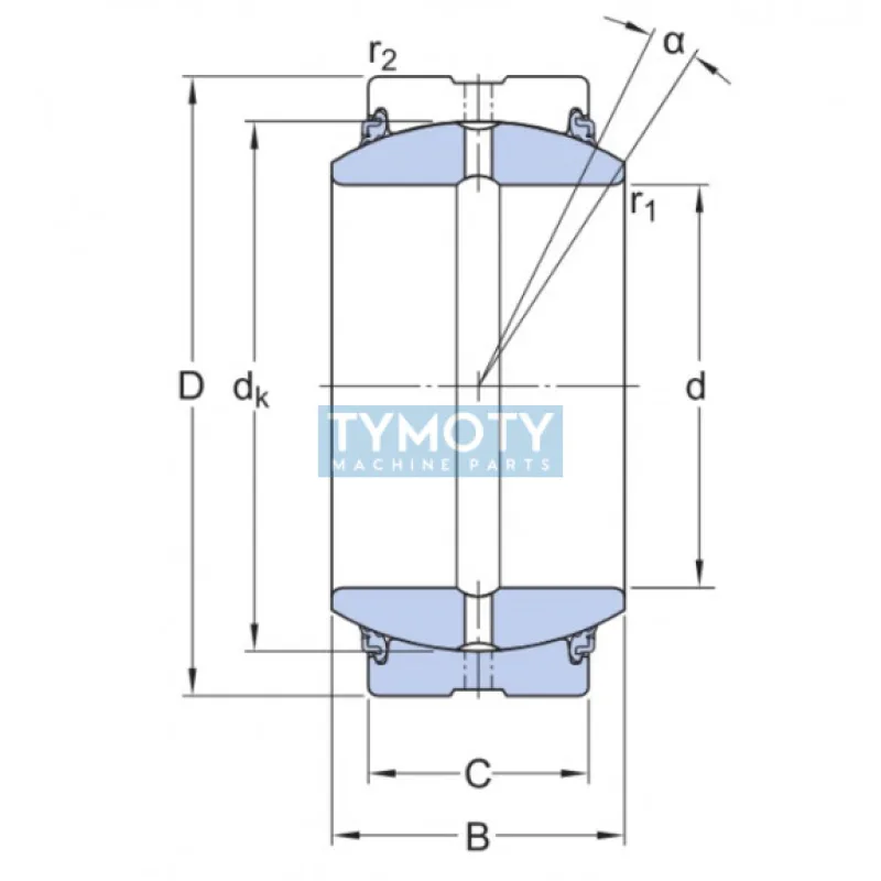 SKF GE 30 ESX-2LS kĺbové ložisko oceľ/oceľ