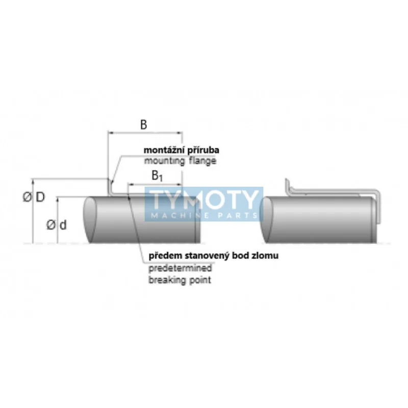 Opravné hriadeľové puzdro WSH R 76,02x85,3x14,3/17,5 (99298)