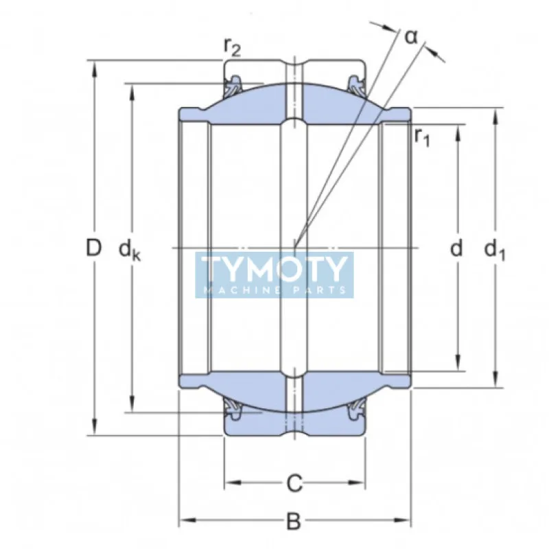 SKF GEM 45 ES-2RS (GE 45-HO-2RS) kĺbové ložisko oceľ/oceľ