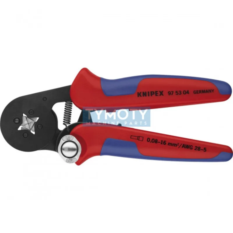 KNIPEX 97 53 04 Samonastaviteľné kliešte na lisovanie kábl. koncoviek so zavádzaním z boku