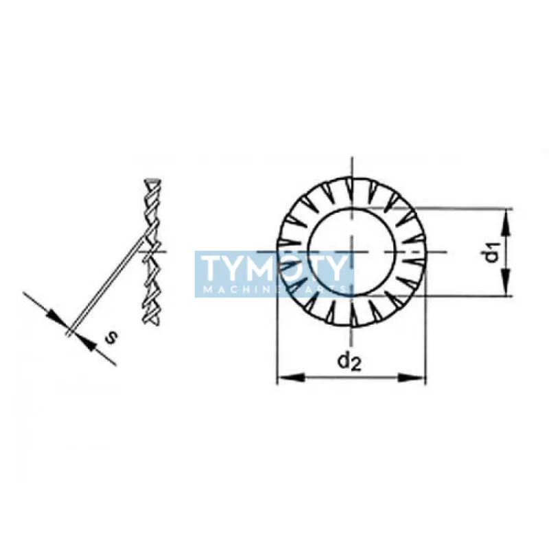 Podložka vejárová vonkajšia DIN 6798A M30 / 31,0 nerez A2