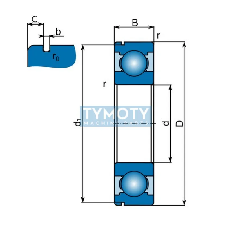 ZKL 6308 N guľkové ložisko