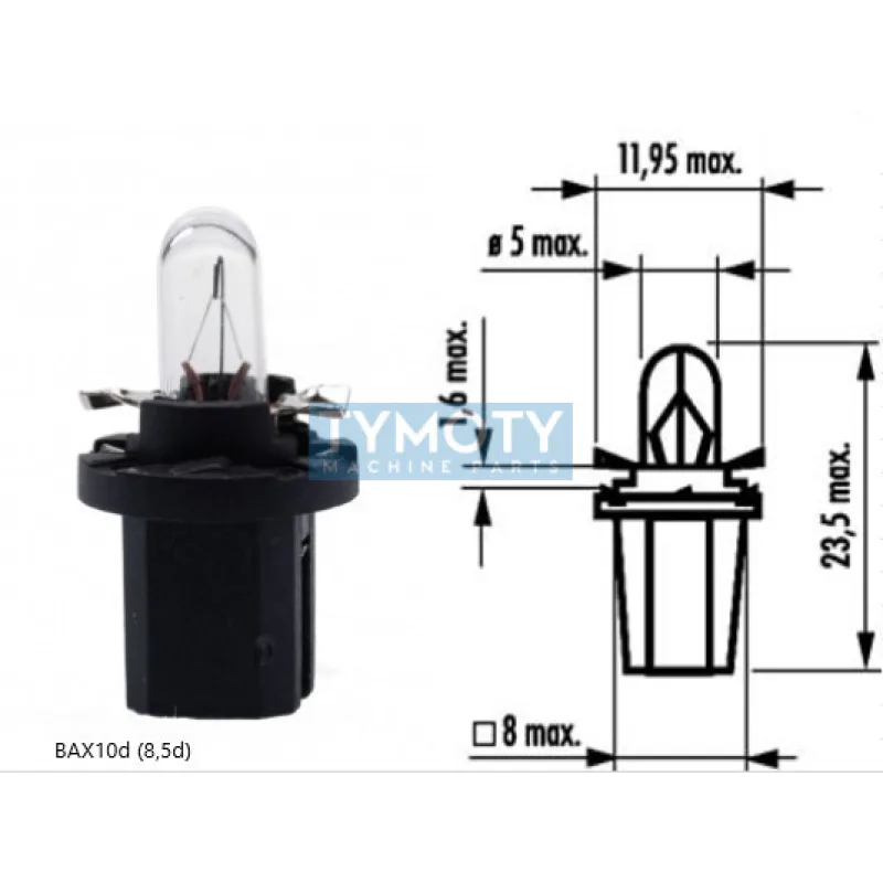 Žiarovka Narva 12V 2W BAX10d (B8,5d)