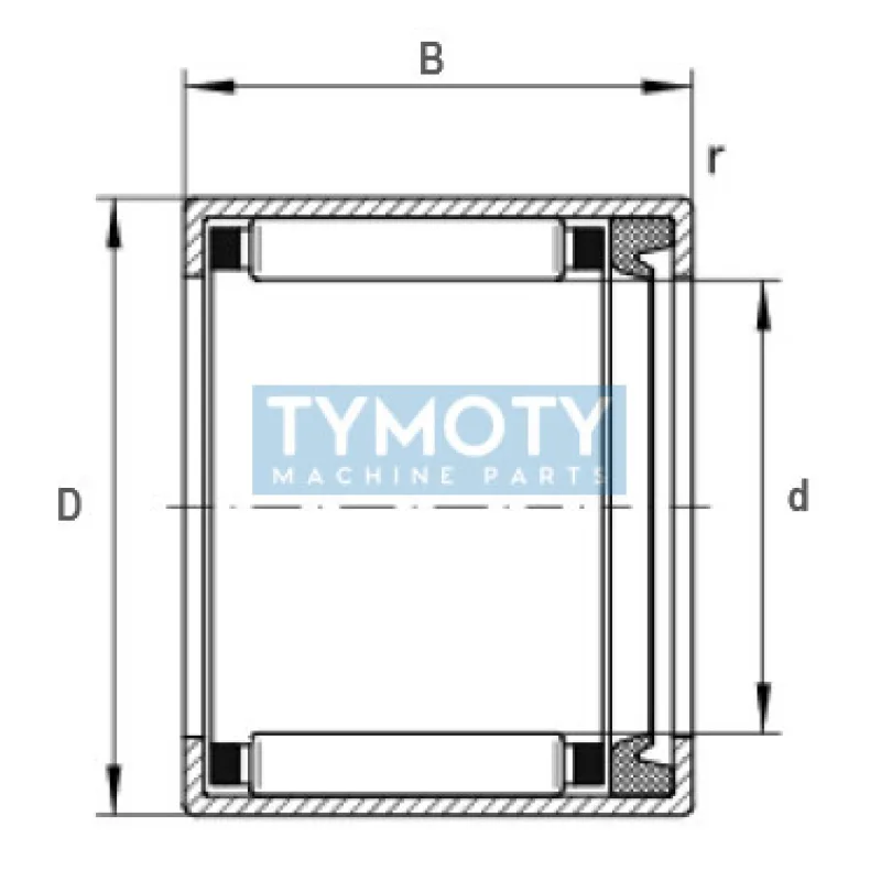 INA HK 1214 RS-L271 ihlové ložisko s lisovaným puzdrom