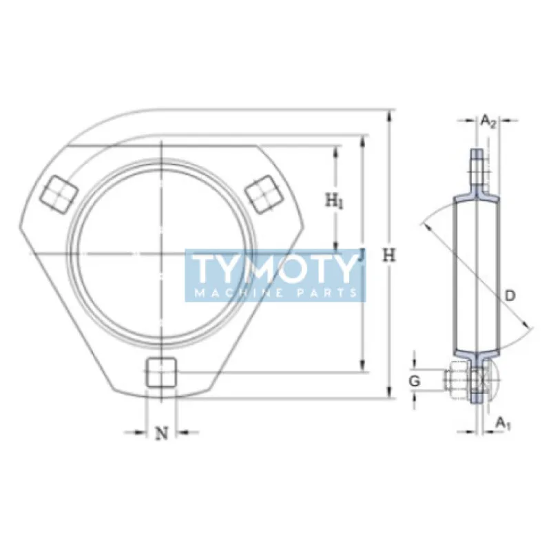 SKF PFD 52 trojuholníkové plechové ložiskové teleso