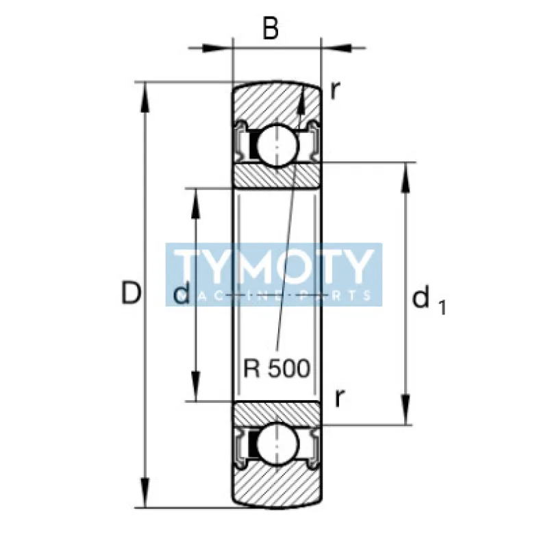 INA LR 206-2RSR ložisková kladka