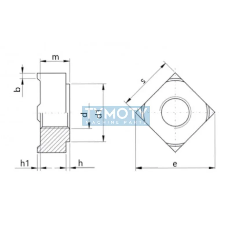 Matica na privarenie štvorhranná DIN 928 M5|05| bez PÚ