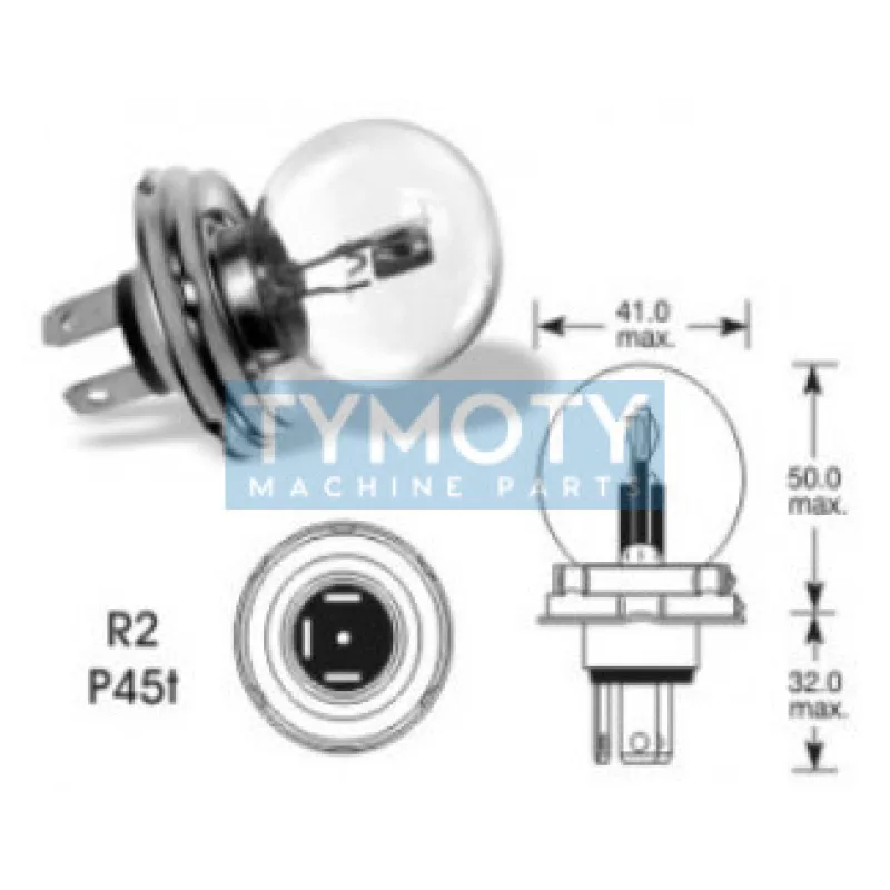 Žiarovka Elta 24V 55/50W P45t-41 asymetrická