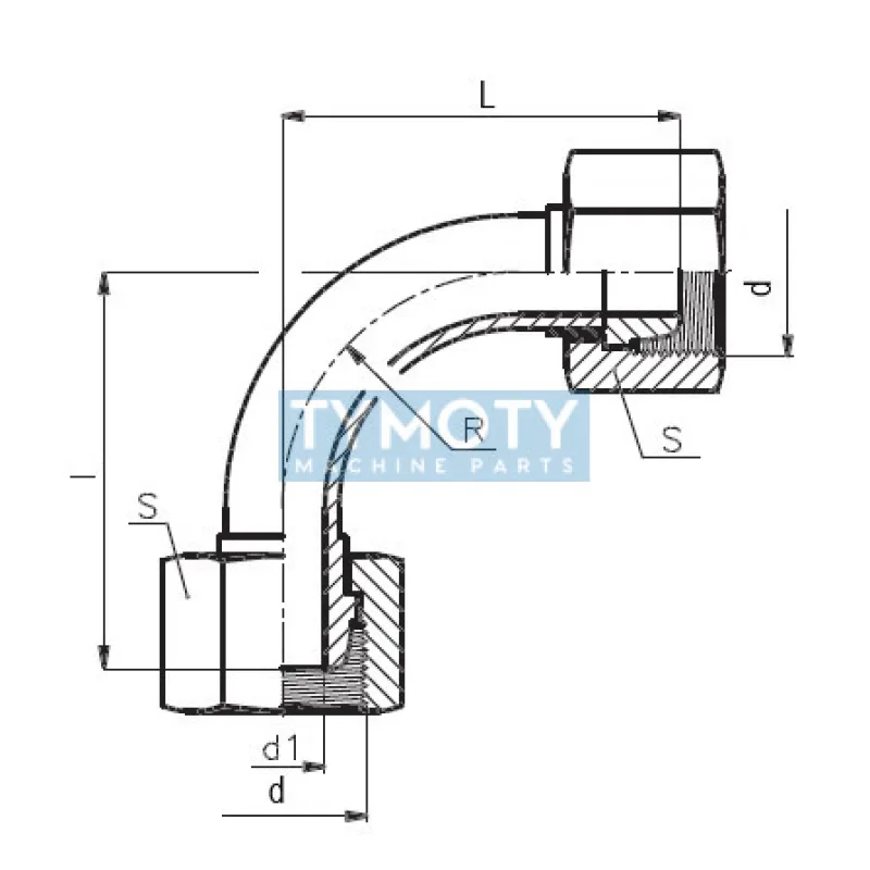 Uhlová spojka Js08-90 M16x1,5