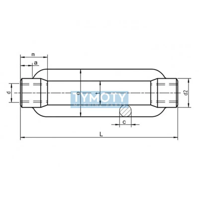 Matica pre napínače otvorená DIN 1480 M30 pozink