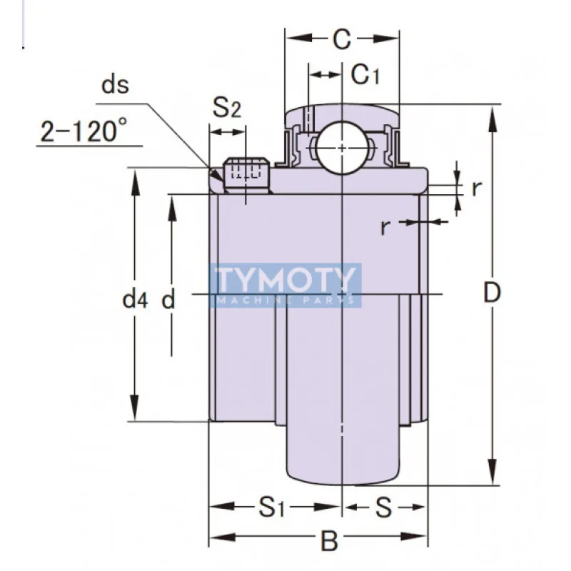 Asahi MUC 204 nerezové upínacie ložisko