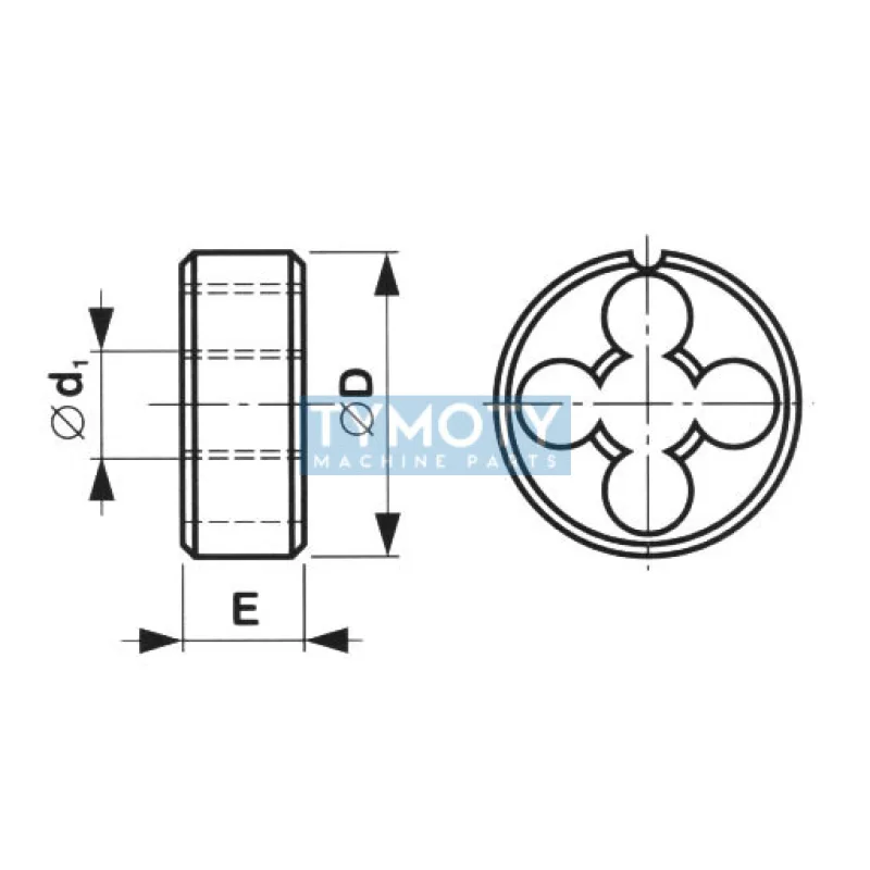 Závitová kruhová čeľusť HSS, Whitworthuv závit, 223211, W1 /241 100/