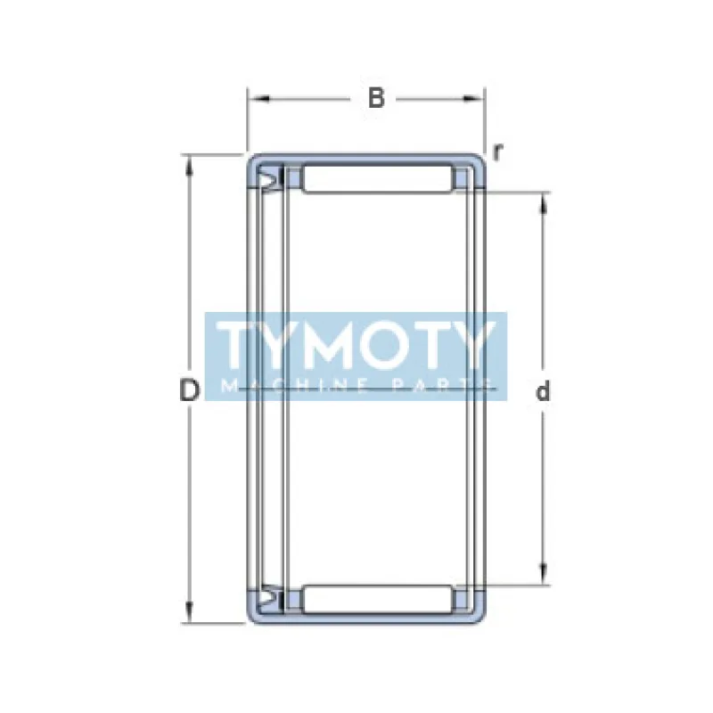 SKF HK 1614 RS ihlové ložisko s lisovaným puzdrom